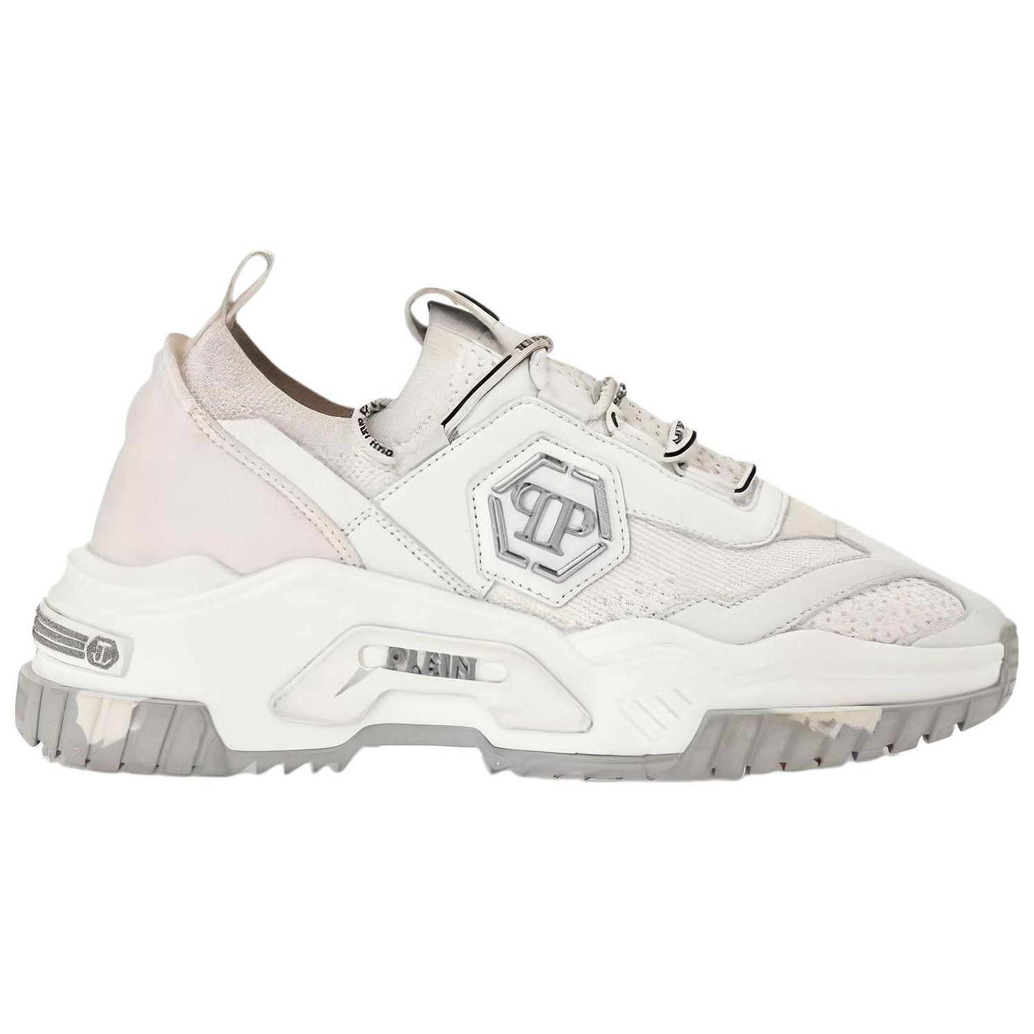 PHILIPP PLEIN Кожаные мид-топы Casual Shoes Unisex White — фото 3