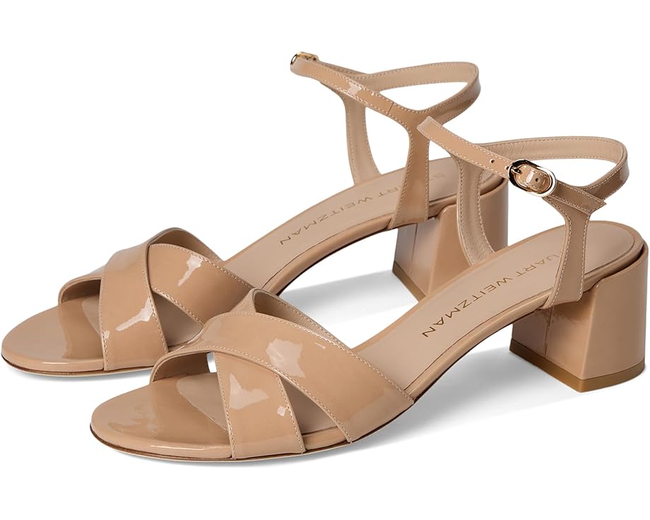 Туфли Stuart Weitzman Dayna Block 50, цвет Adobe
