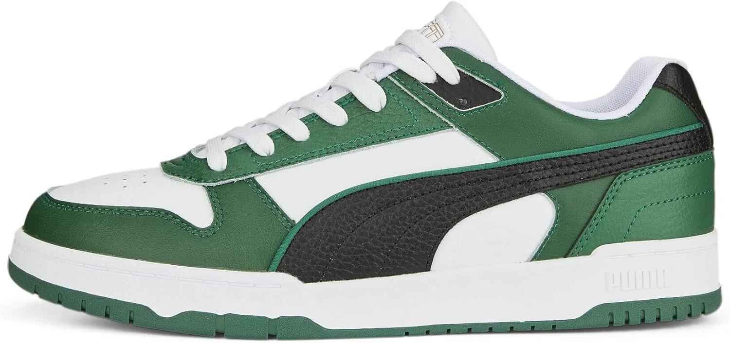 Кроссовки RBD Game Low Track Shoe PUMA, White Black Vine Gold Green — фото 3