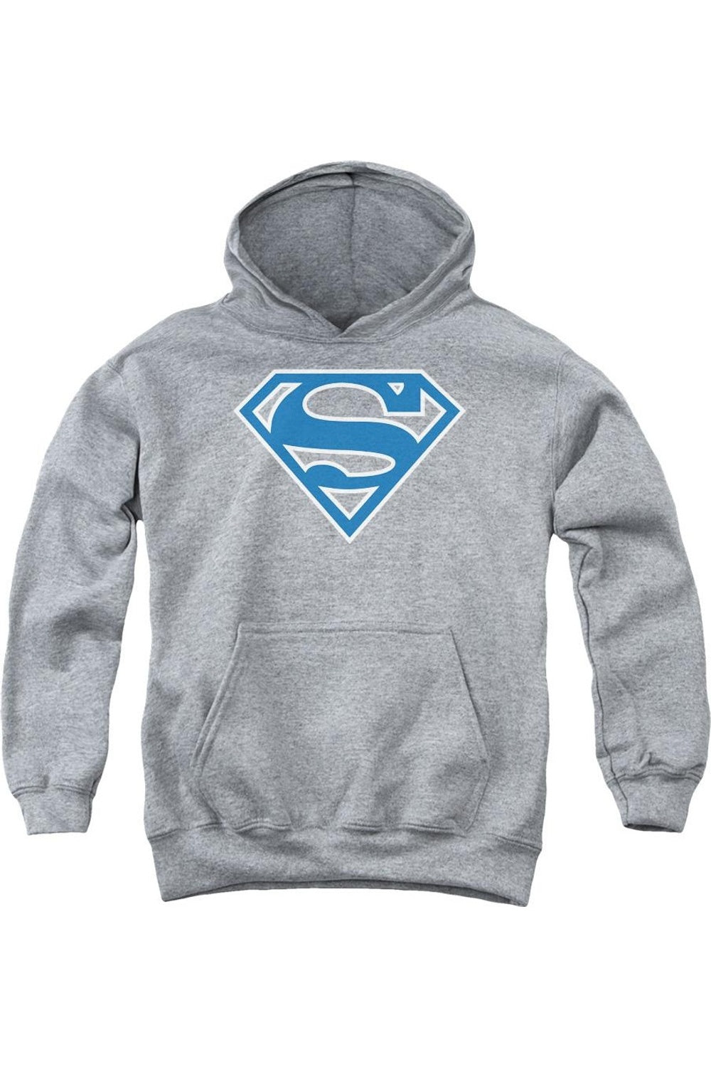 

Детская толстовка с капюшоном Superman Blue & White Shield Gildan