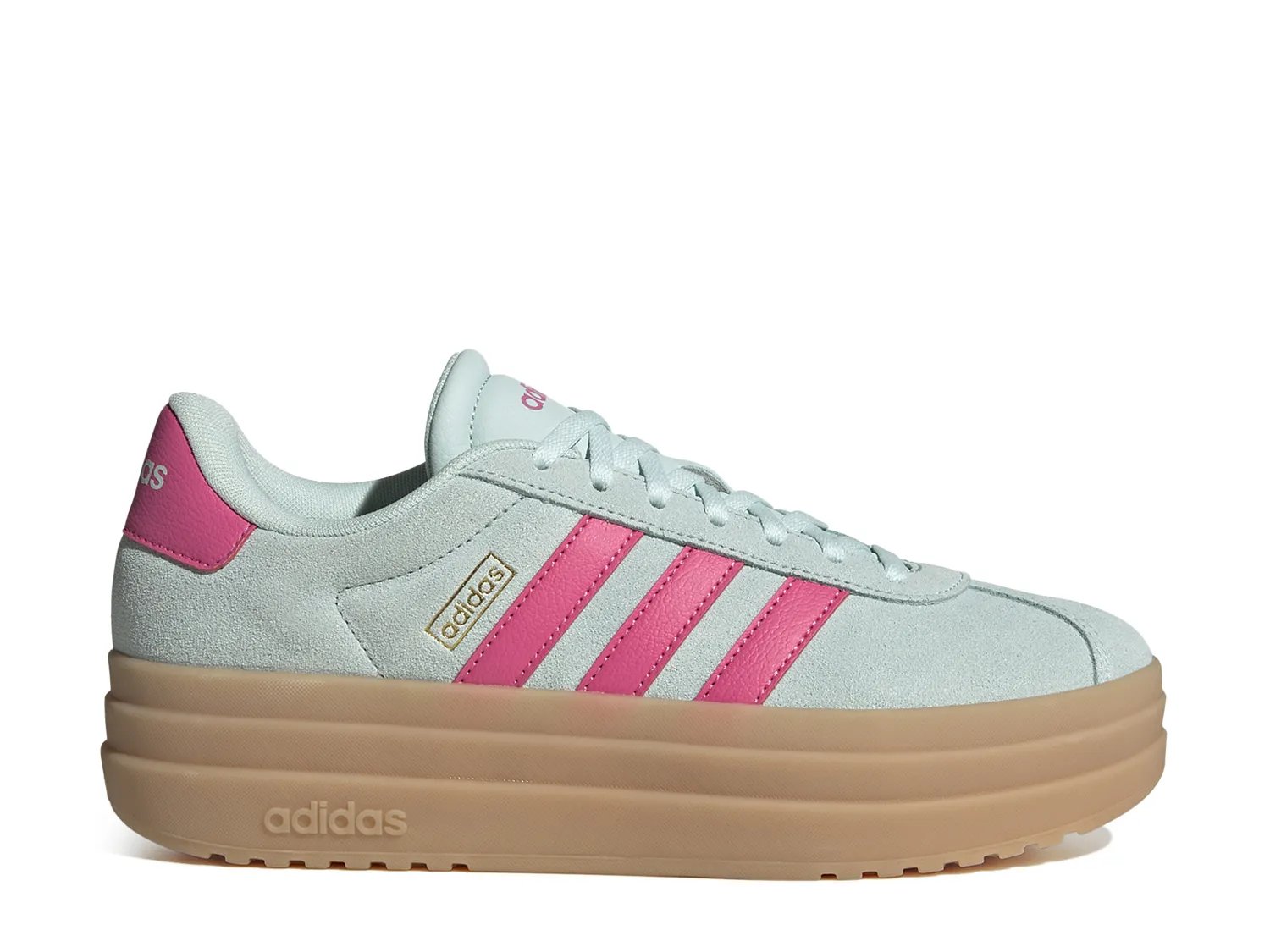 Кроссовки adidas VL Court Bold Sneaker - Women's, светло-голубой/розовый — фото 3