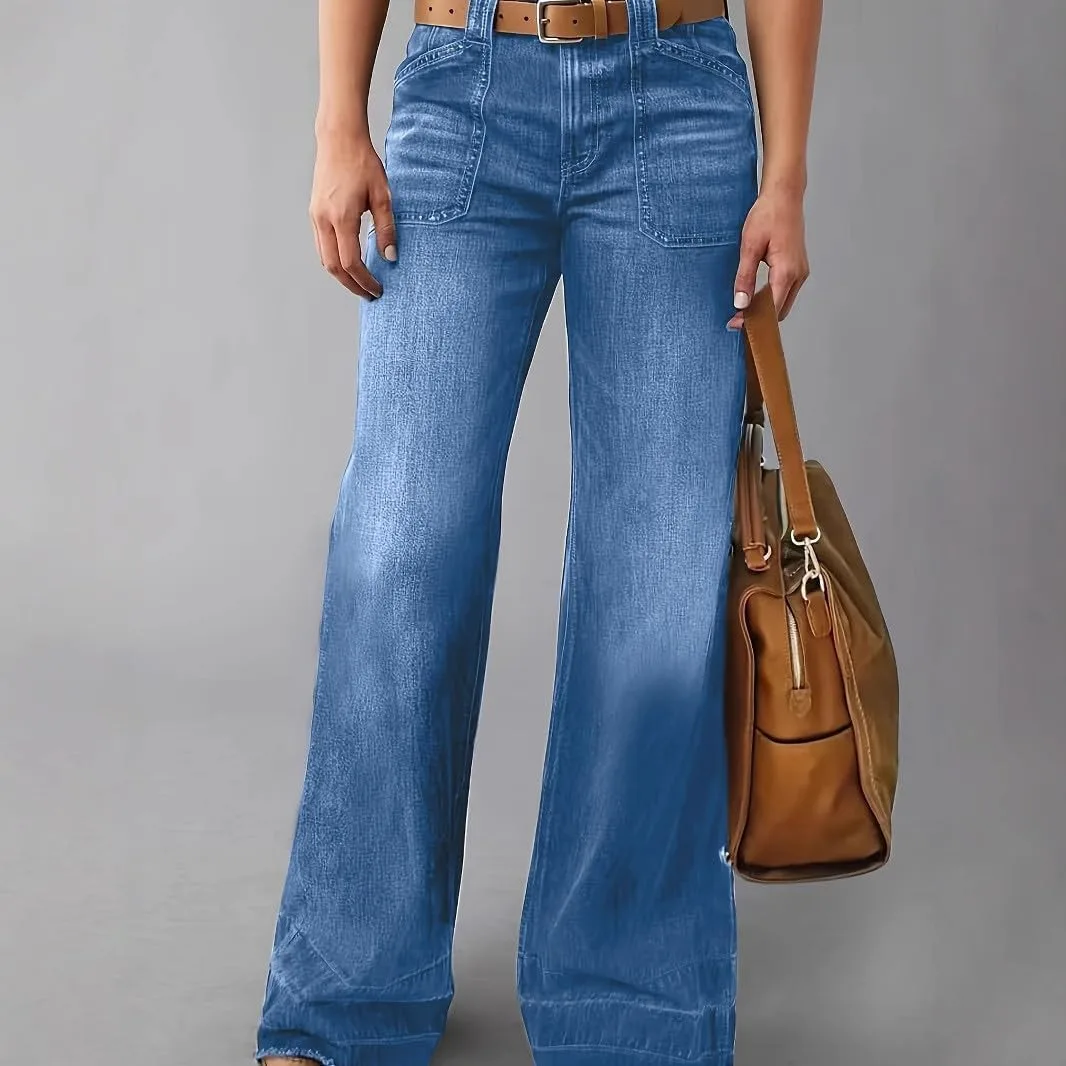 Джинсы женские low rise baggy, y2k straight wide leg — фото 4