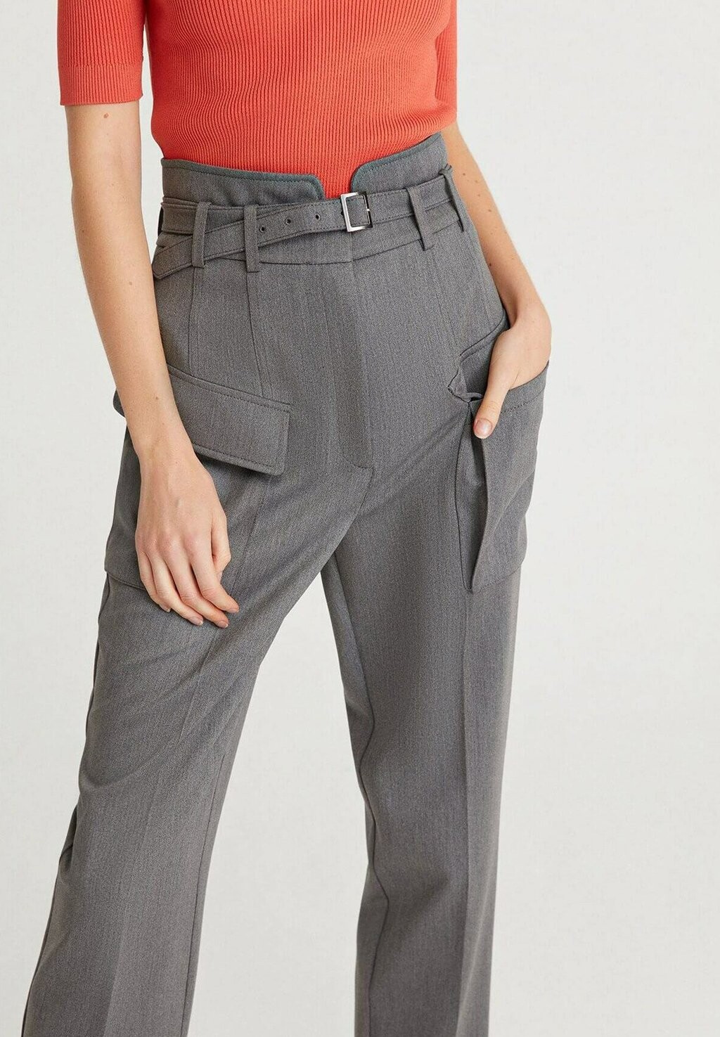

Брюки HIGH WAIST WITH POCKET DETAIL Rue les créateurs, серый