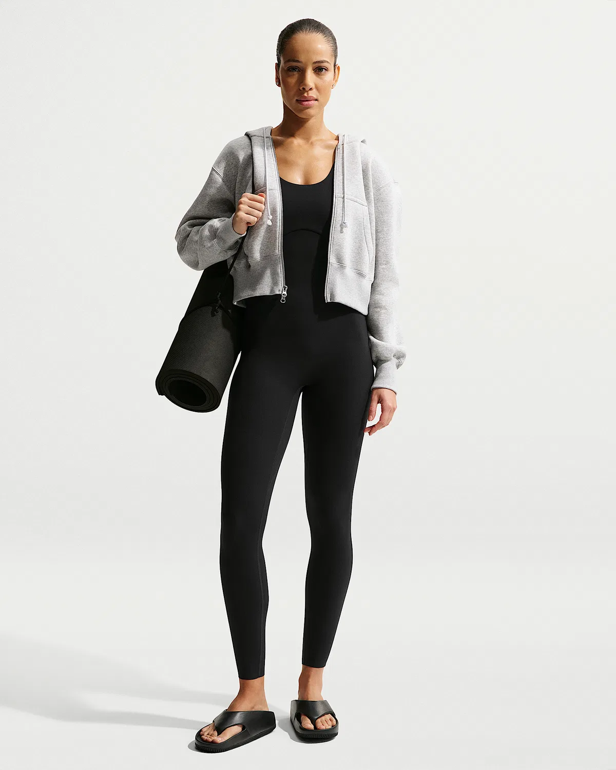 Женский цельный боди Dri-FIT Nike Zenvy, Black/Cool Grey