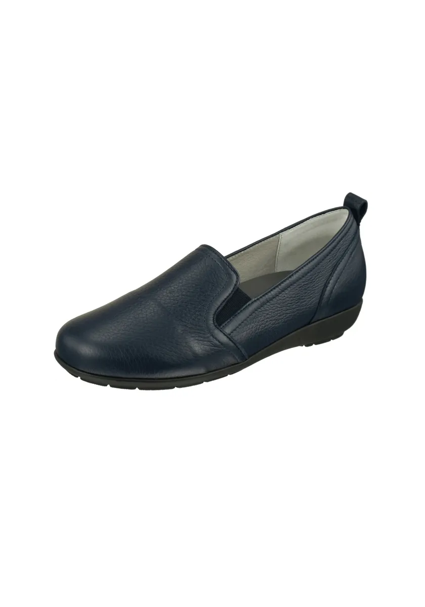 Натуральные тапочки "Клара" с широкой стелькой Natural Feet, синий