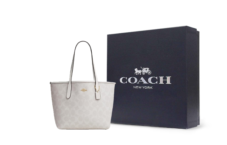 

COACH Городская сумка-шоппер из прорезиненного хлопка