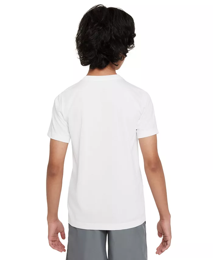 Футболка с длинным рукавом Big Kids' Legend с логотипом Swoosh технология Dri-FIT Nike, белый — фото 2