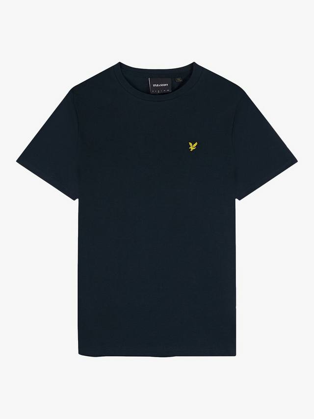 

Простая хлопчатобумажная футболка Lyle & Scott, темно-синий