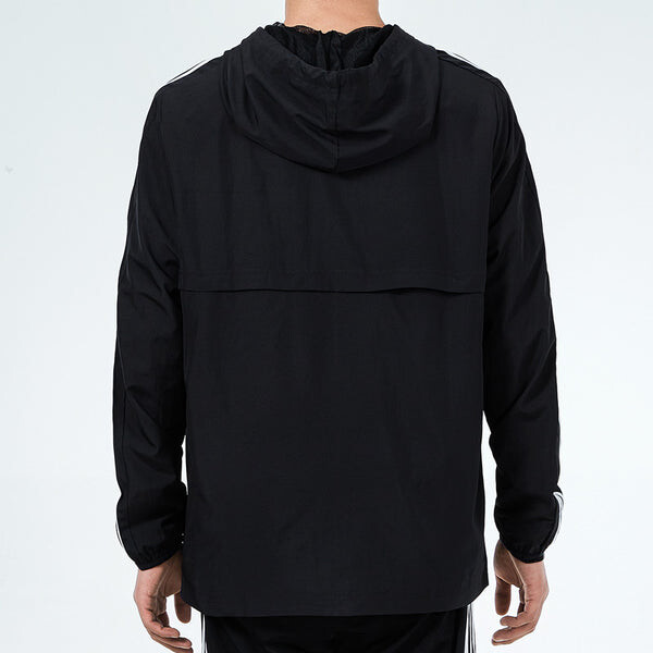 Куртка Men's adidas 3s Wb Training Sports Hooded Logo Jacket Autumn Black, черный — фото 4