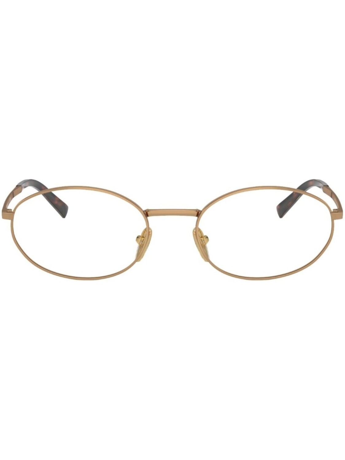 

Prada Eyewear очки в овальной оправе с эффектом металлик, золотой