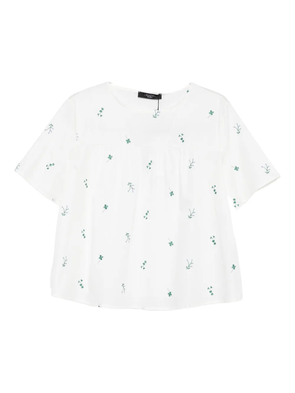 

Топ с цветочным принтом и сборками Weekend Max Mara, белый