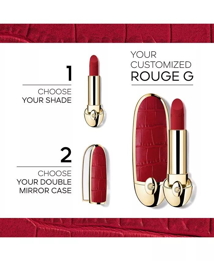 Кастомизируемый сменный блок для губной помады Rouge G - Бархатный Guerlain, цвет 510 LE ROUGE VIBRANT – VELVET — фото 2