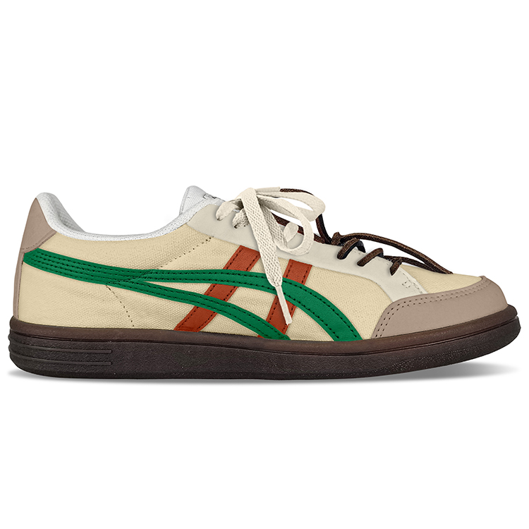 Onitsuka Tiger Advanti противоскользящие износостойкие низкие скейтерские кроссовки унисекс зеленые красные экрю, цвет Ecru — фото 2