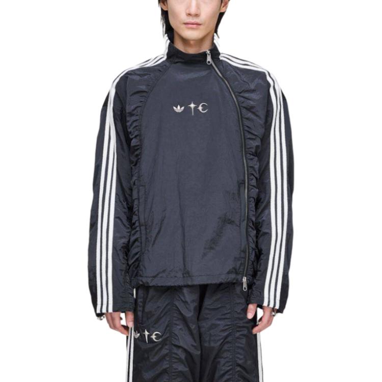 Куртка Thug Club Tracktop FW25 Woven мужская Adidas Originals, черный/серебристый металлик — фото 3