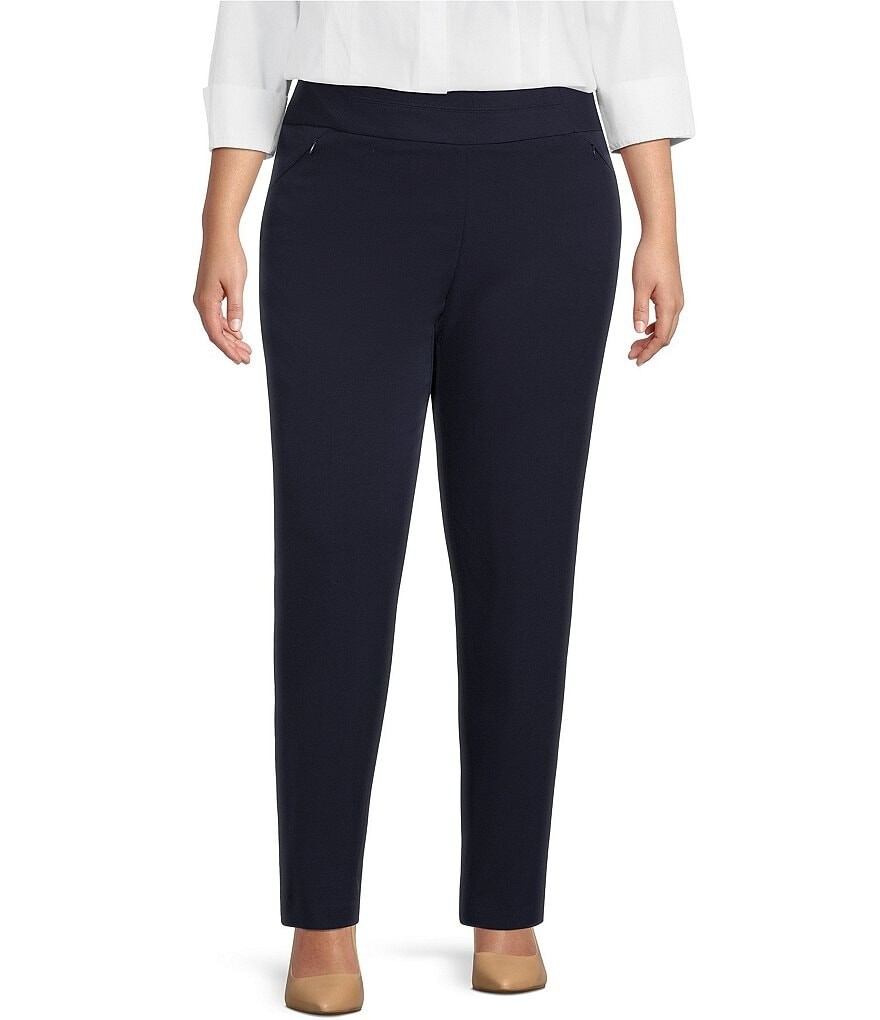 

Investments Plus Size: брюки прямого кроя без застежки с посадкой PARK AVE, синий