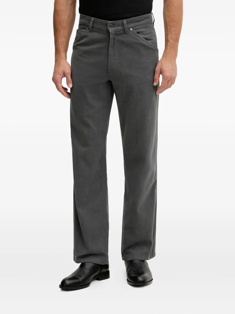 

Джинсы с нашивкой-логотипом Boss, серый