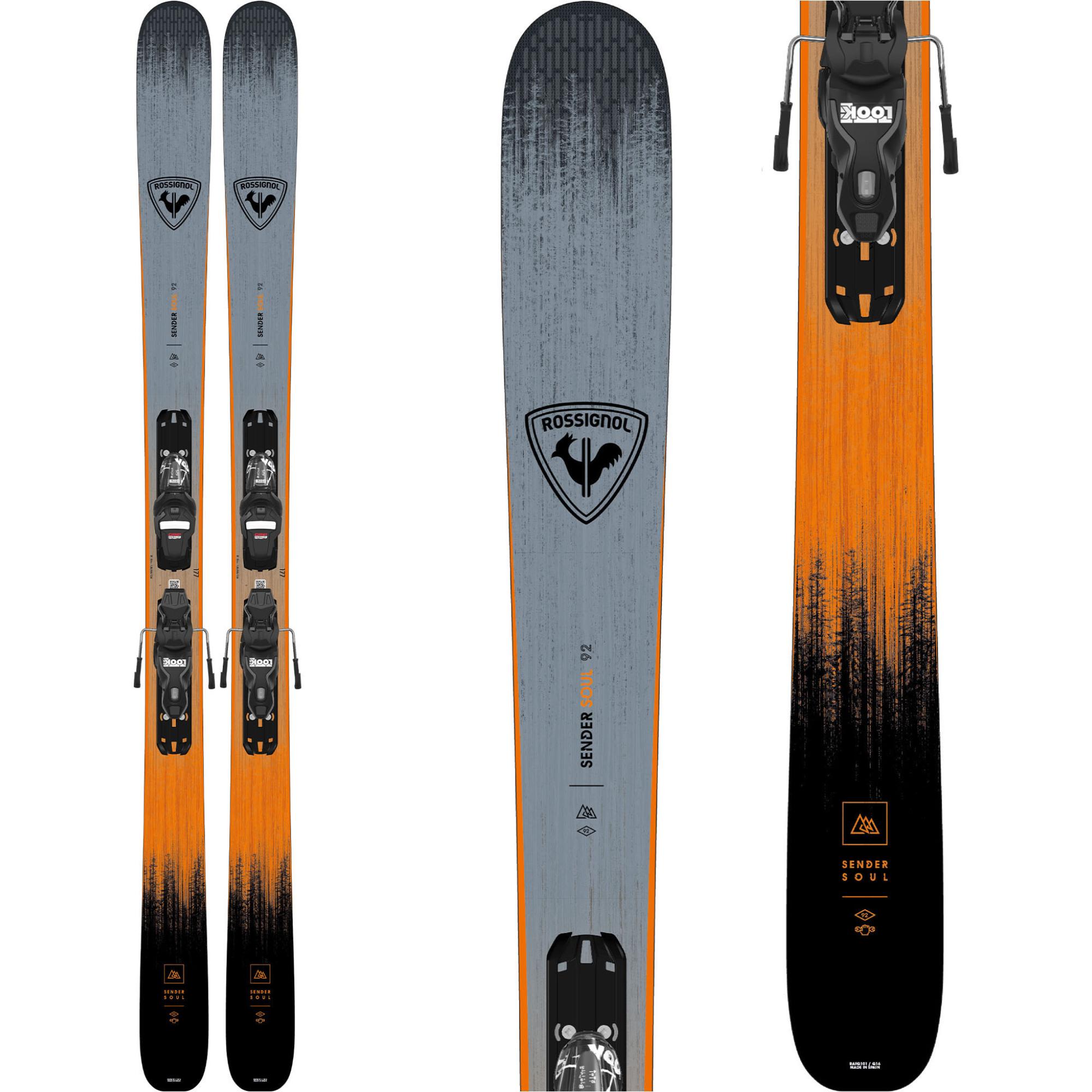 

Мужские лыжи Sender Soul 92 с креплениями Xpress 11 '26 Rossignol, Grey/Red/Black