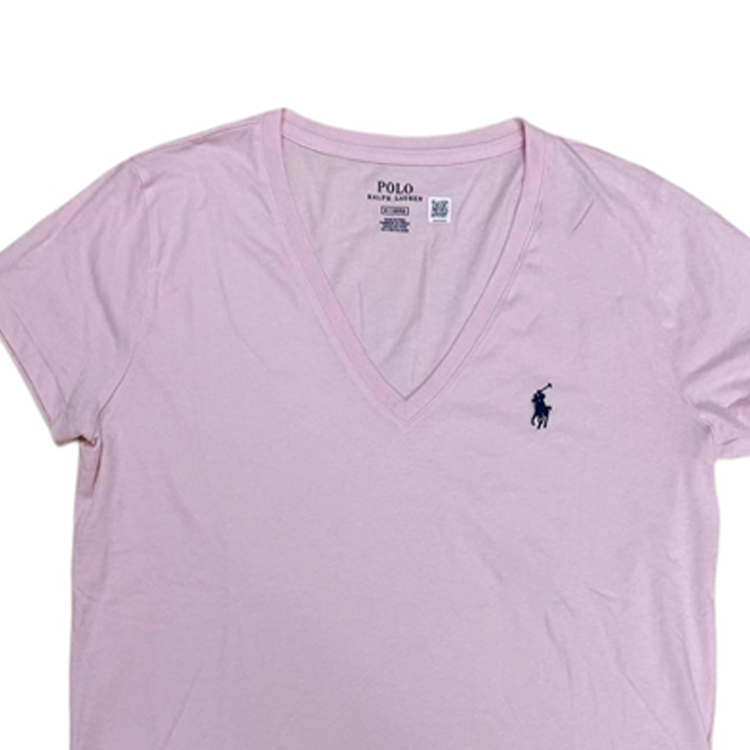 Футболка Polo Ralph Lauren V-Neck, розовый — фото 4
