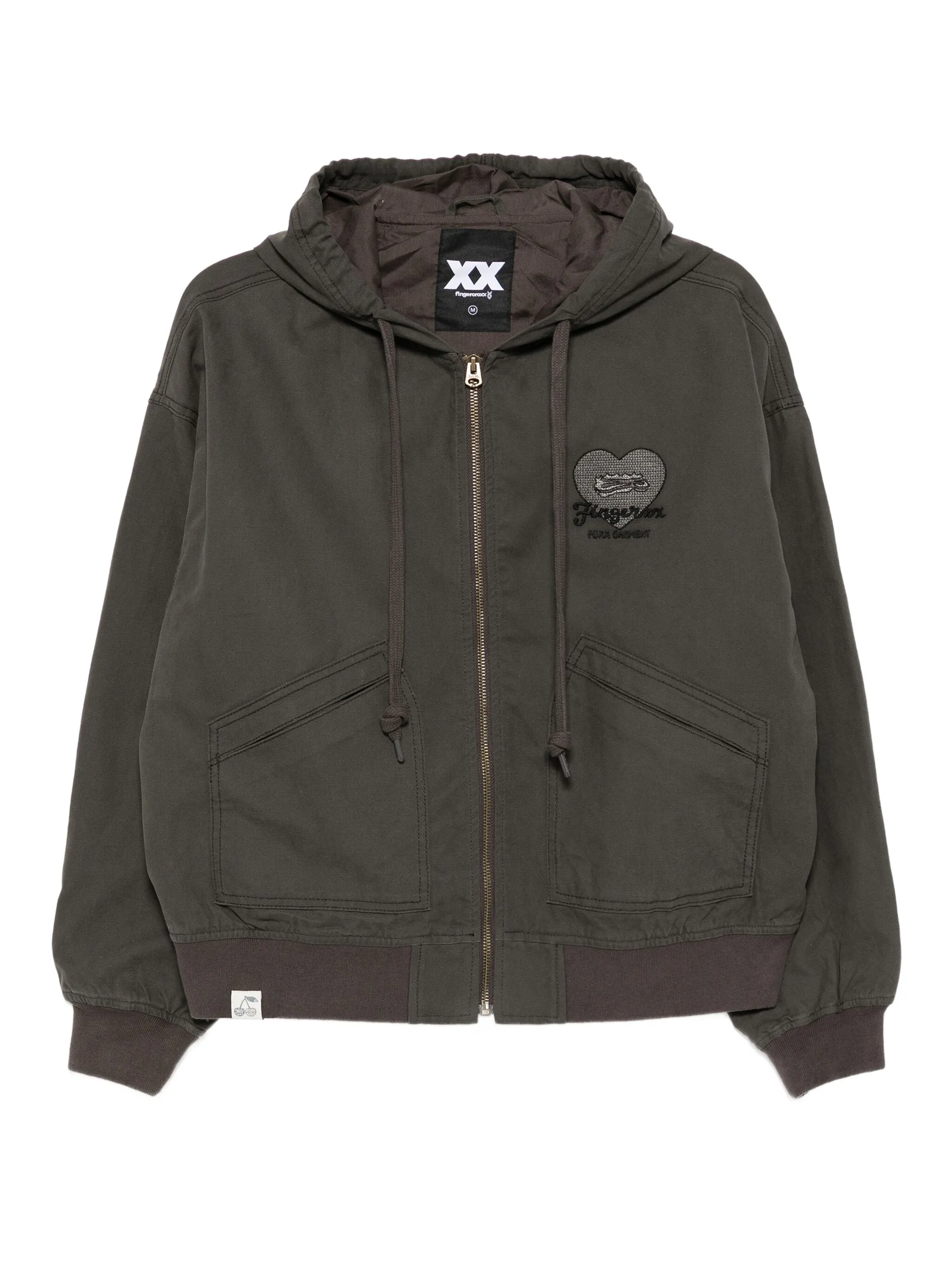 

Бомбер на молнии Fingercroxx, серый