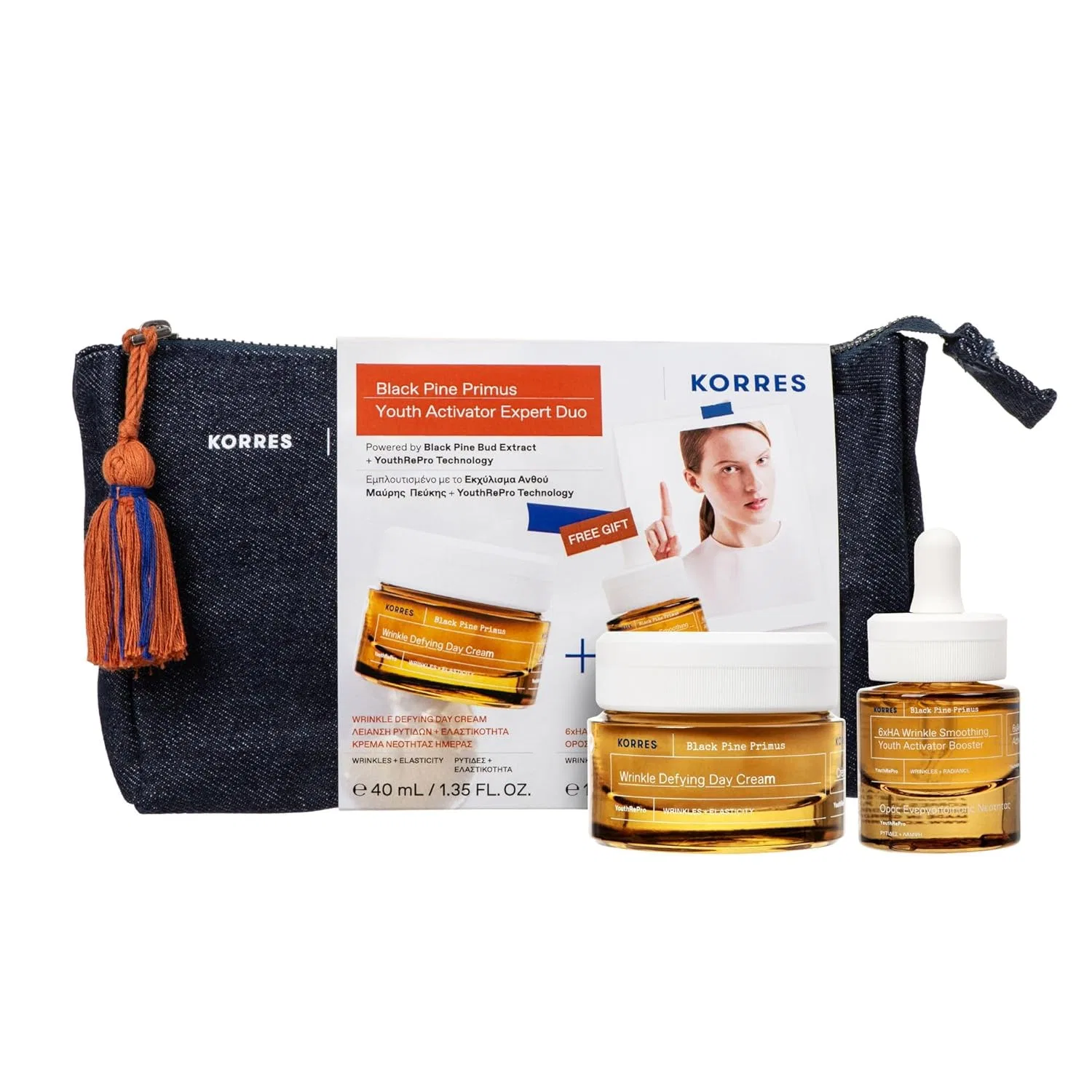 Антивозрастной набор «Black Pine Primus Youth Activator Expert Duo» от KORRES Korres