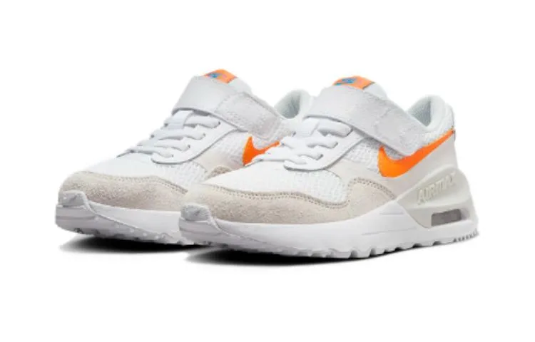 Nike Детские кроссовки Air Max SYSTM BP низкие белые оранжевые для детей 3-7 лет — фото 4