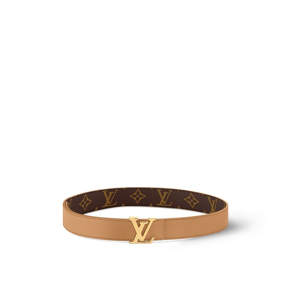 

Двусторонний ремень LV Initiales шириной 30 мм Louis Vuitton, коричневый