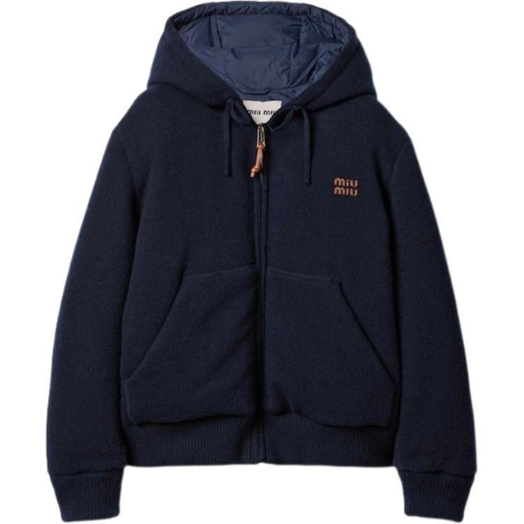 

Пуховик женский морской синий MIU MIU