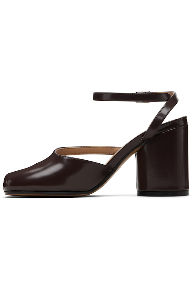 Сандалии-Лодочки на каблуке Tabi Maison Margiela, коричневый — фото 3