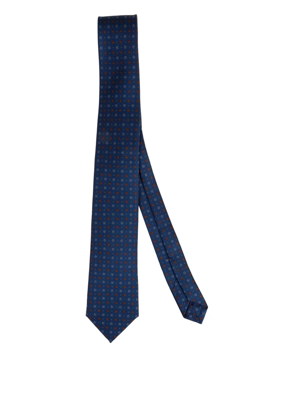 

Шелковый галстук с узором Errico Formicola, синий