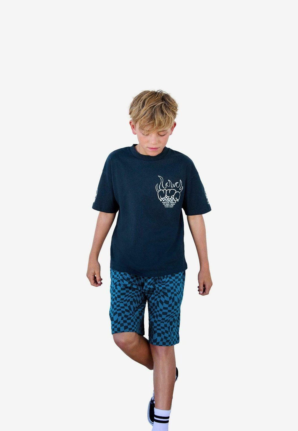 

Футболка с принтом RELAXED FIT-SHORT SLEEVE SET Next, синий
