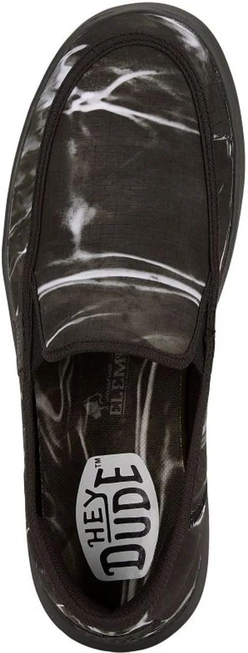 Кроссовки Hey Dude Sunapee Mossy Oak Elements Mens Slip On Comfortable Lightweight, Black — фото 2