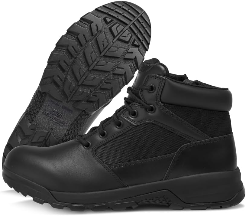 

Тактические ботинки Belleville BV915Z - мужские ботинки на молнии - противоскользящая тактическая обувь для мужчин - армейская обувь с амортизацией EVA - резиновая подошва с зональным сцеплением - кожа полного зерна, черный