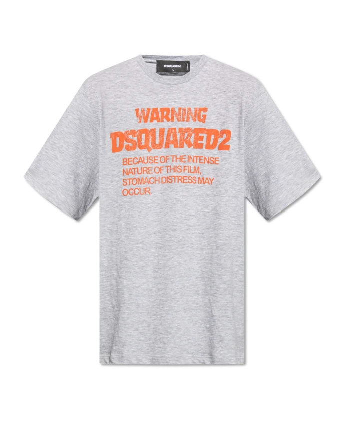 

Футболка с логотипом Dsquared2, серый