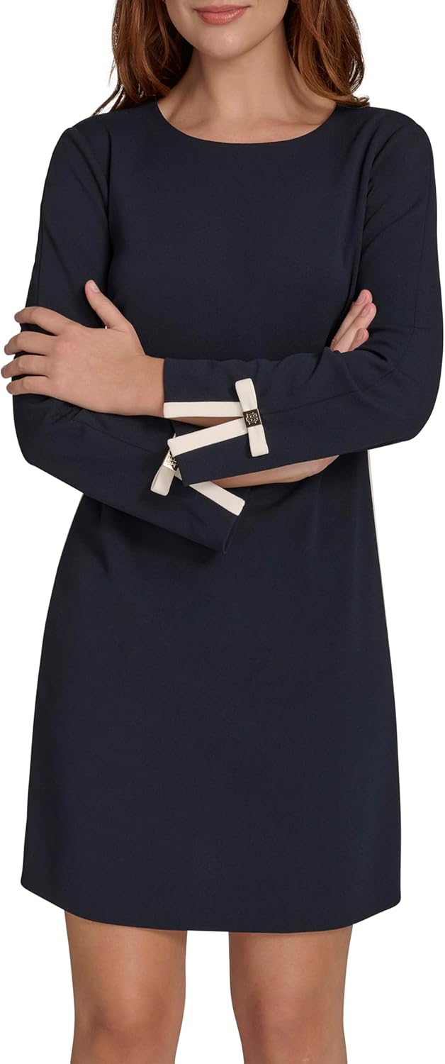 

Женское повседневное платье с мягким бантом от Tommy Hilfiger, Sky Captain/Ivory