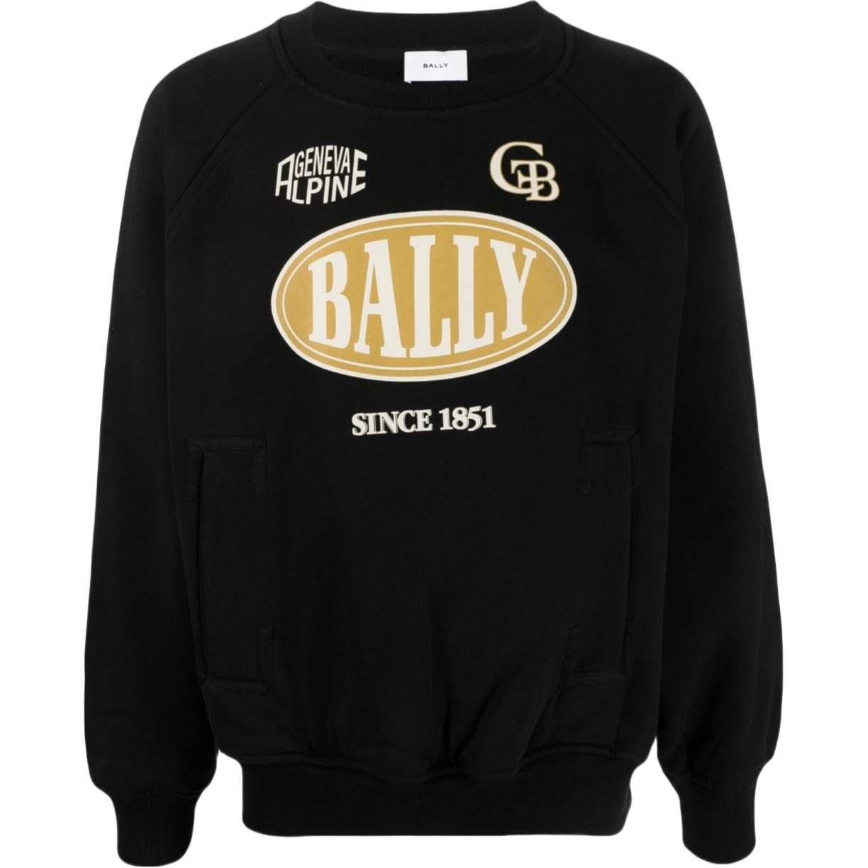

Толстовка с круглым вырезом и логотипом BALLY, черный