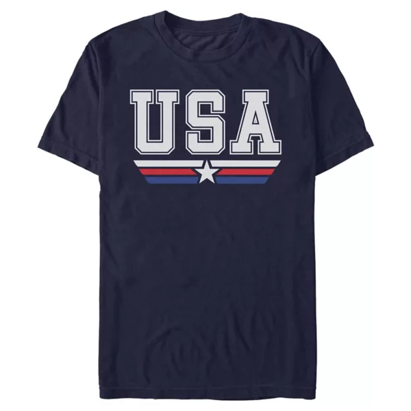 

Мужская футболка с полосками в стиле USA Americana Licensed Character, синий