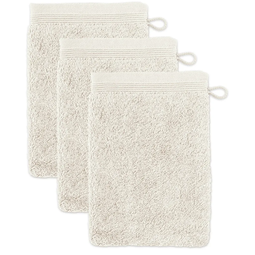 

Мочевая варежка для умывания Superwuschel Набор варежек для умывания с бордюром, 100% хлопок премиум-класса, мягкая Möve, Nature