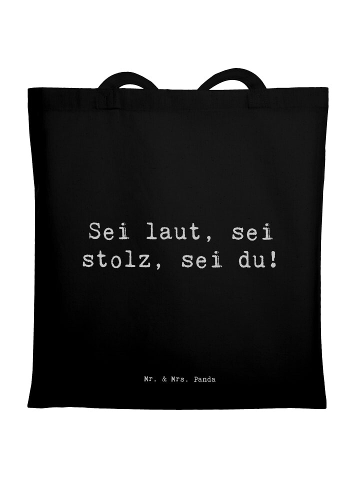 

Сумка Mr. & Mrs. Panda Tragetasche Spruch Sei du Mutig mit Spruch, черный