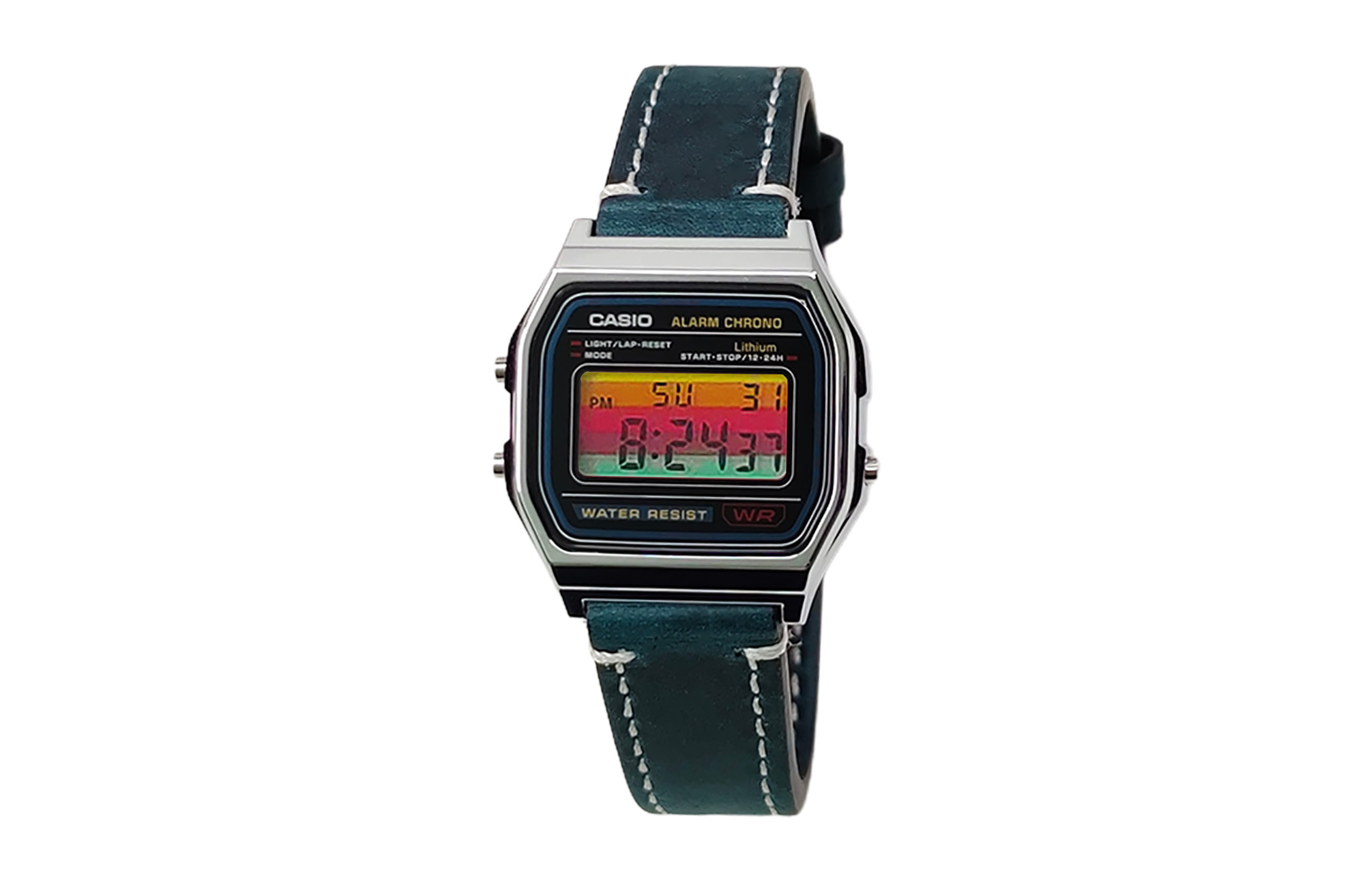 

Casio Мужские часы Retrofit Series с кварцевым механизмом, ремешком из натуральной кожи, черным циферблатом