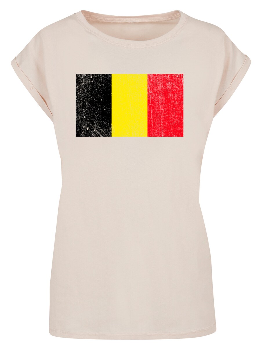 

Рубашка F4NT4STIC Belgium Belgien Flagge, песочный