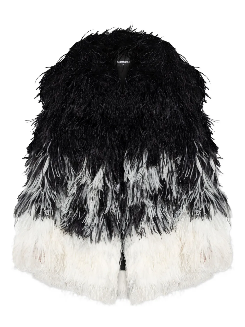 

Куртка с отделкой из перьев DSQUARED2, черный