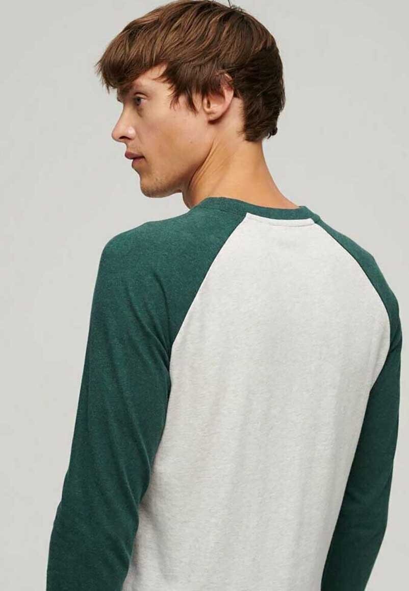 Топ с длинными рукавами ESSENTIAL BASEBALL Superdry, цвет glacier grey marl buck green marl — фото 2