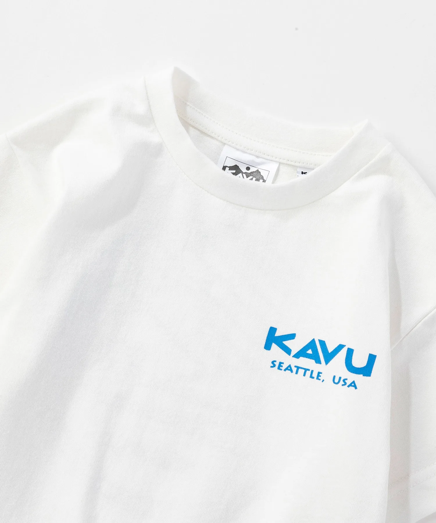 Детская футболка с принтом K's Paddle Logo KAVU белая — фото 3