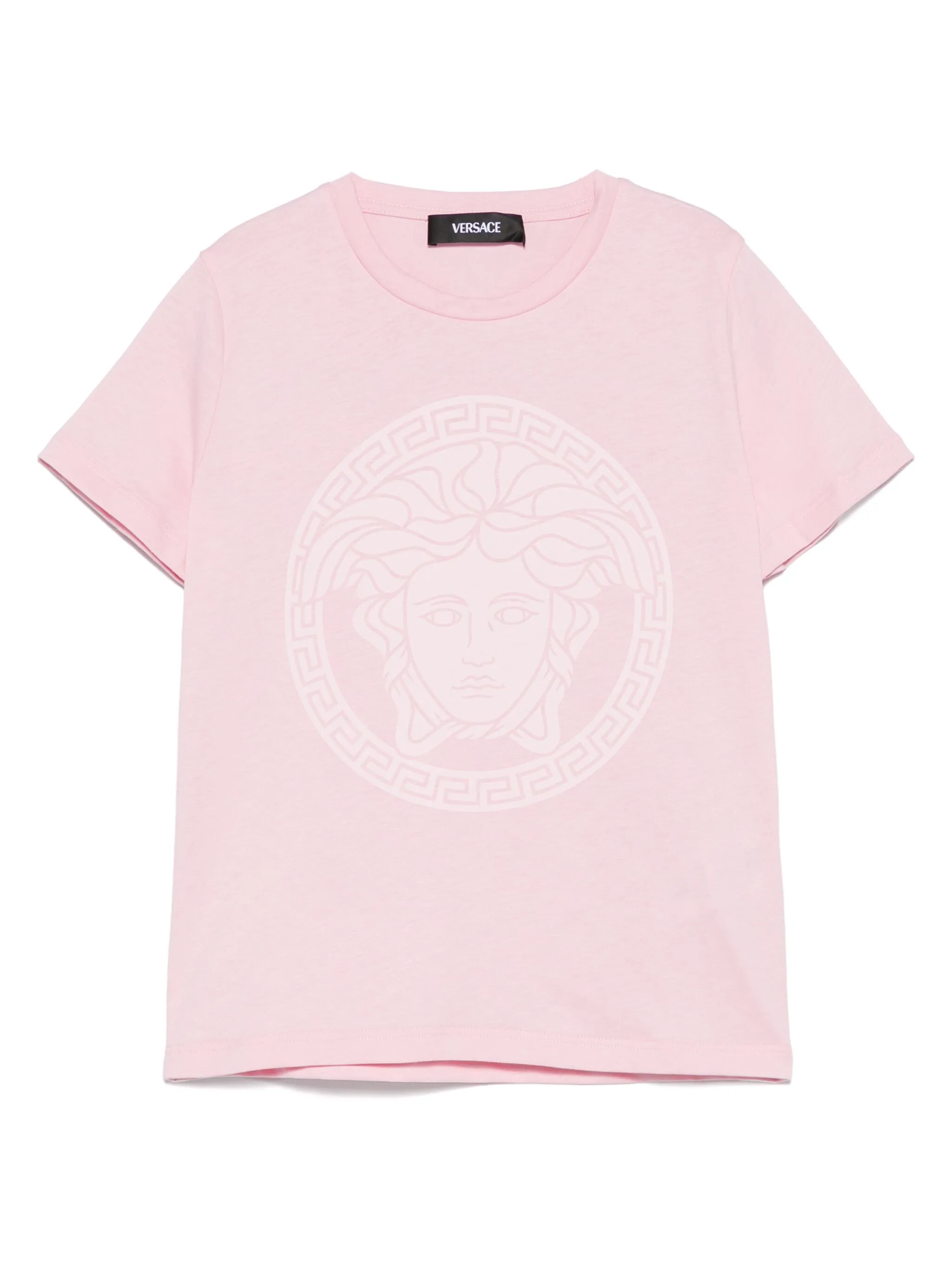 

Футболка с принтом Medusa Versace Kids, розовый