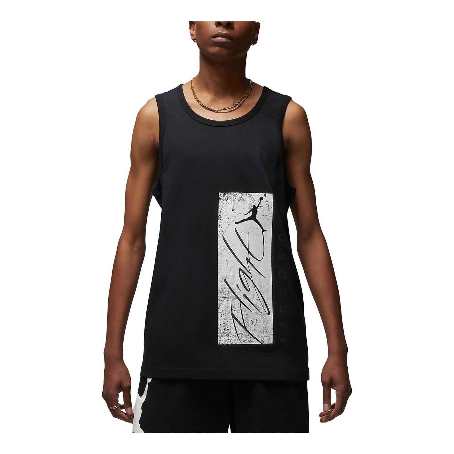 

Спортивный топ Air Jordan Essentials Graphic Tank 'Black White' FJ2084-010, черный