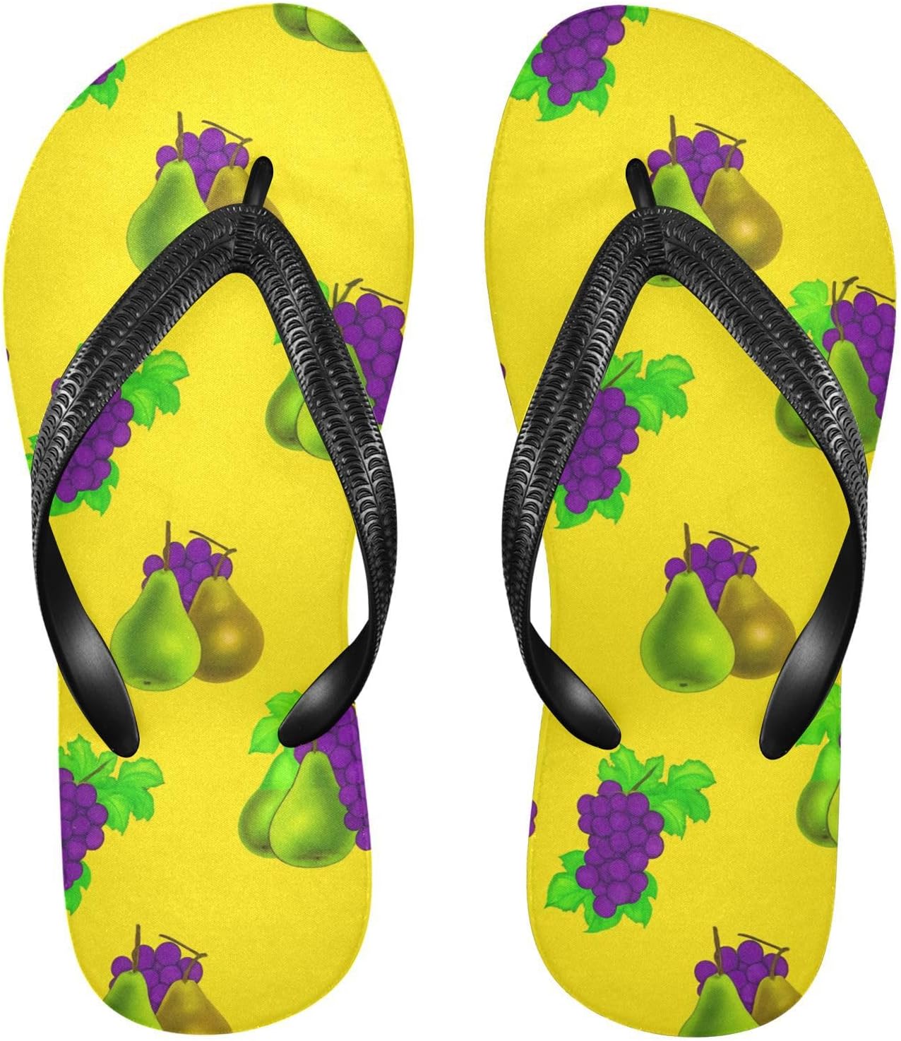 

Желтые шлепанцы цвета груши и винограда, пляжные сандалии-вьетнамки, резинескользящие летние тапочки для женщин и мужчин, для прогулок Sinestour