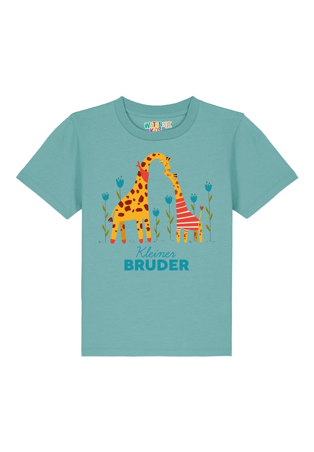 

Футболка с принтом GIRAFFE KLEINER BRUDER watapparel, цвет Mottled Green