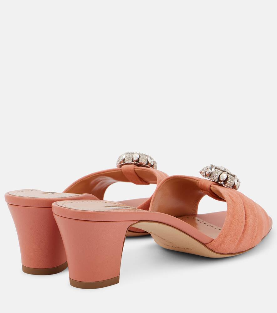 Ansaklo 50 мюли из замши с декоративными элементами Manolo Blahnik, 8601 Mcor — фото 2