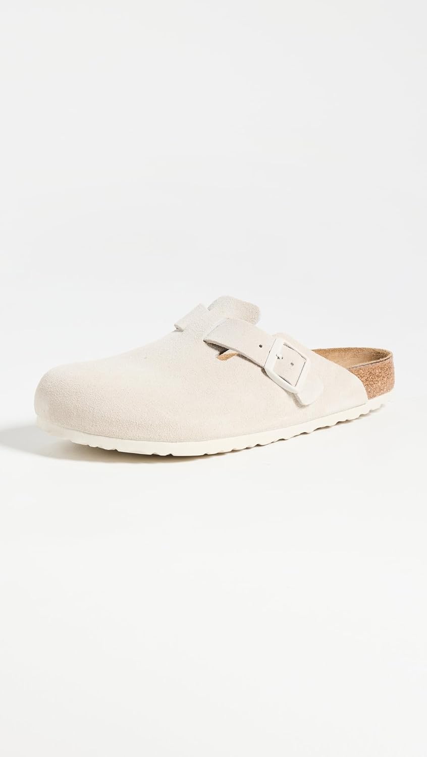 Мужские сабо Birkenstock Boston с мягкой стелькой, белый — фото 2