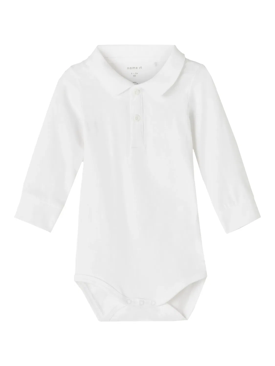 Боди с поло из органического хлопка Name it, bright white